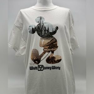Disney Mickey Mouse Silhouette Walt Disney World Photo Collage Shirt